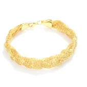 925 Ayar Gümüş Elişi Kalın Örgü Bileklik thumbnail 3