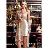 Jeremi 443 Gecelik Sabahlık Dantelli Saten 6'LI Set Çeyiz Takım - 6