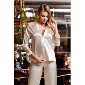 Jeremi 443 Gecelik Sabahlık Dantelli Saten 6'LI Set Çeyiz Takım - 9