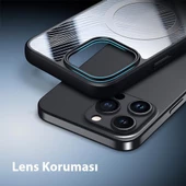 Polham iPhone 15 Pro Max İle Uyumlu Magsafeli Mat Silikon Kılıf, Darbe Emici, Kamera Korumalı Kılıf - 5