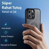 Polham iPhone 15 Pro Max İle Uyumlu Magsafeli Mat Silikon Kılıf, Darbe Emici, Kamera Korumalı Kılıf - 4