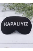 Kapalıyız Uyku Bandı Göz Bandı Baskılı Pamuk Seyahat Uyku Bandı thumbnail 1