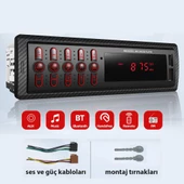 Universal Au-9990 Hızlı Şarj Çift Usb Bluetooth’lu Araba Teybi Aux Radyo Çift Amfi Çıkışlı 4x60 Watt 63 Max Ses - 4