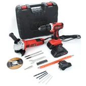 Kleco KETM1875 18V/1.5Ah. Akülü Darbeli Matkap ve 750W Avuç Taşlama Set - 1