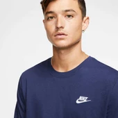 Nike Sportwear Club Erkek T-Shirt Midnight Navy - White thumbnail 4