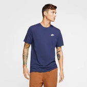 Nike Sportwear Club Erkek T-Shirt Midnight Navy - White thumbnail 2