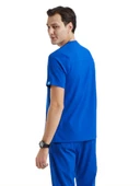 ZAZEL- Erkek Likralı Royal Mavi Üniforma Üst thumbnail 3