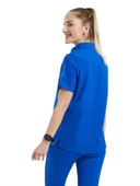 CROCUS- Kadın Likralı Royal Mavi Üniforma Üst thumbnail 2