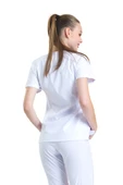 FREESIA- Kadın Likralı Beyaz Üniforma Üst thumbnail 3
