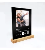 Hediyelik Kişiye Tasarlanabilir Sevgiliye Özel Fotoğraflı ve Barkodlu Spotify Masaüstü Plak - 2