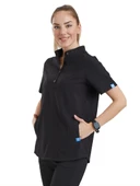 CROCUS- Kadın Likralı Siyah Üniforma Üst thumbnail 1