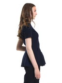 AZELIA - Kadın Likralı Lacivert Üniforma Üst thumbnail 2