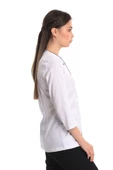 POPPY - Kadın Likralı Beyaz Üniforma Üst thumbnail 2