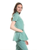 AZELIA - Kadın Likralı Mint Yeşili Üniforma Üst - 2