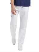 BASIC- Erkek Likralı Beyaz Üniforma Pantolon. thumbnail 1