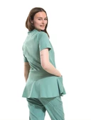 AZELIA - Kadın Likralı Mint Yeşili Üniforma Üst - 3