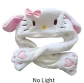 Hello Kitty Tasarımlı Işıklı Oynar Kulaklı Şapka - 2