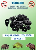 Elektrikli Çit Tel Ahşap Vidalı İzolatör 50 ADET - 1