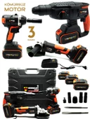 Germany Style GRM99880VFX 3lü Set 2-26 Şarjlı Kırıcı -Şarjlı Taşlama-13mm -Şarjlı Somun Sıkma - 1