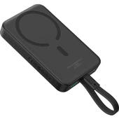 Baseus Mgsafe Mini 30W 10.000 Mah Type-C Kablolu Kablosuz Şarjlı Powerbank Siyah - 4