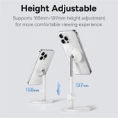 Baseus Yükseklik Ayarlık Magsafe İle Uyumlu Ultra Sağlam Telefon Tutucu Stand, Oynar Başlıklı Telefon Tablet Standı - 3