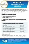 Nutraxin Omega 3 Ultra 2500 Mg 30 Yumuşak Kapsül - EPA DHA GOED thumbnail 2