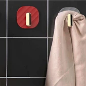 BUFFER® 2li Yapışkanlı Retro Askılık Dolap Kapak Kulpu Kırmızı - 3