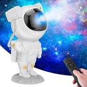 BUFFER® Uzaktan Kumandalı ve Zamanlayıcılı Farklı Renk Işık Modlu Astronot Projektör Gece Lambası - 1