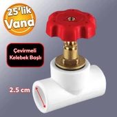 Küresel PPRC Dönme Kelebek Vana Plastik 25'lik Pvc Vanası Dişsiz Boru Kaynak Makine Bağlantı 25 mm - 1