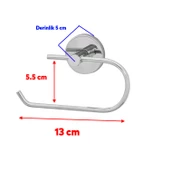 Metal Sağlam Krom Tuvalet Kağıtlık Aparat Kapalı WC Kağıt Standı Bez Havluluk Paslanmaz thumbnail 3