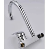 Sardıcı Edge Series Duvardan Aplike Krom Mutfak Bataryası Pirinç Malzeme - 3