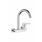 Sardıcı Edge Series Duvardan Aplike Krom Mutfak Bataryası Pirinç Malzeme - 1