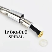 Sardıcı Sürgülü Duş Seti Lüks Krom Sürgü Ve Sabunluk Örgülü Hortum Duş Seti - 4