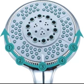 Sardıcı Sürgülü Duş Seti Lüks Krom Sürgü Ve Sabunluk Örgülü Hortum Duş Seti - 3