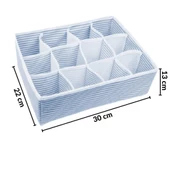 Piev 12 Bölmeli Çekmece Düzenleyici Organizer Mavi Çizgili - 3