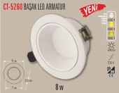 CT-5260 8W BAŞAK LED ARMATÜR (BEYAZ KASA-6ADET) (3 RENK) CATA - 2