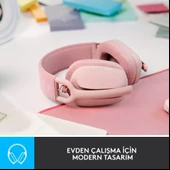 Logitech ZONE VİBE 100 Mikrofonlu Bluetooth Kablosuz Pembe - 3