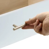 10 Adet Gül Boylu Mobilya Mutfak Dolap Çekmece Dolabı Metal Kulpu Kulbu Kulpları Saten Renk 96 Mm - 3