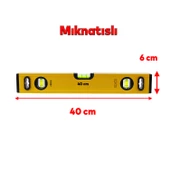 Mıknatıslı Aluminyum Su Terazisi 40 Cm Duvar Fayans Marangoz Mühendislik Ölçüm Eğim Ölçü Eğik Ölçme - 2