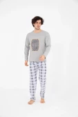 Kapbirtane Erkek Pamuk'lu Uzun Kol İnce Pijama Takımı 1000 - 1 Adet - 2