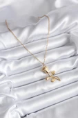 MuI MuI 316L Çelik Gold Renk Gül Model Kadın Kolye - 2