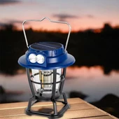 Kamp Lambası Lüks Fener Şarlı ve Güneş Panelli  Led El Feneri Yeni Nesil thumbnail 4