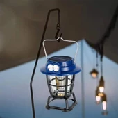 Kamp Lambası Lüks Fener Şarlı ve Güneş Panelli  Led El Feneri Yeni Nesil thumbnail 3