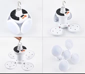 Yeni Nesil Solar Led Lamba Katlanır 5 Kanatlı 45 Ledli Şarjlı ve Güneş Panelli - 3