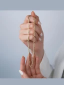 Figaro 5 mm Kalınlık Zincir Taşsız Günlük Unisex 14 Ayar Altın Kolye - 2