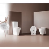 Seramiksan Volcano Kanalsız Asma Klozet A021111H,Seramiksan Yavaş Kapak - 5