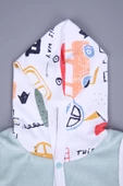 Babyhola Kadife Yelek Patikli Pantolon Unisex Bebek 2'li Set Yeşil - 8