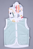 Babyhola Kadife Yelek Patikli Pantolon Unisex Bebek 2'li Set Yeşil - 2