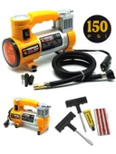 Germany Style 12 V Araba Oto Araç Lastik Şişirme Pompası 150 Psi   Kompresör Lastik Tamir Kiti Set - 1