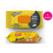 Koroplast Çok Amaçlı Islak Havlu  Ferah Koku 100lü Kapaklı 6 Pk. - 1